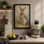 Watchful Hare Boho - Wrapped Canvas-1944236295-1944236317