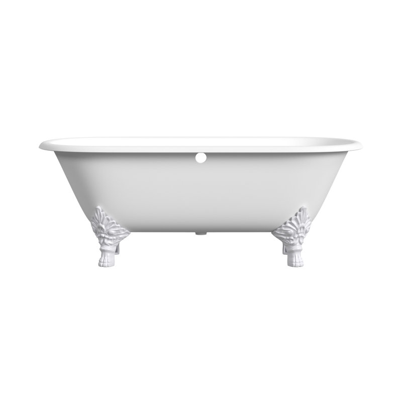 Carlton 70'' L Soaking Bathtub, White, White Interior with White Exterior