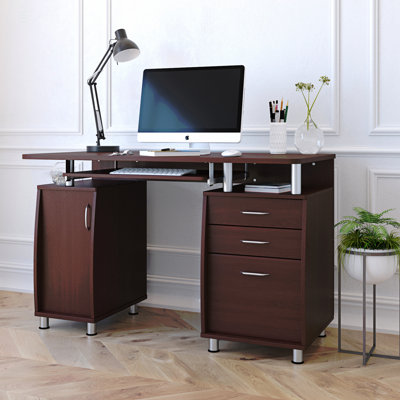 Bureau d'ordinateur complet avec rangement