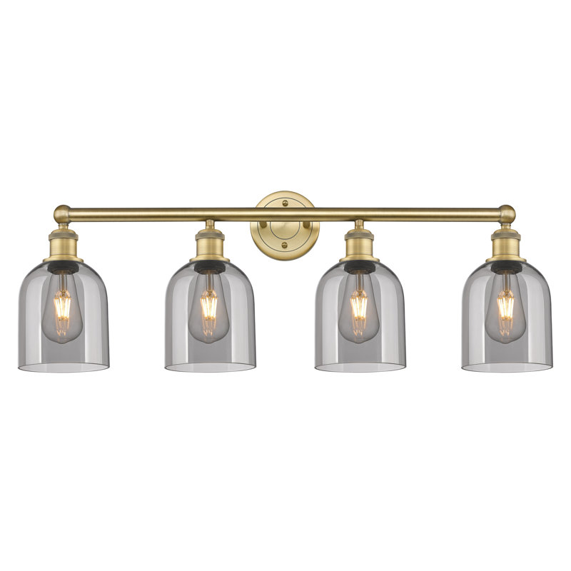 Odaniel 4 - Light Dimmable Vanity Light, Light Smoke, Brushed Brass