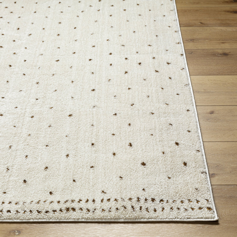Tapis brun / crème Athira, Rectangle 6 pi 7 po x 9 pi