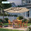 Parasol en porte-à-faux à DEL 11 pi - Confort extérieur amélioré avec rotation à 360 ° et angles réglables-1809804972