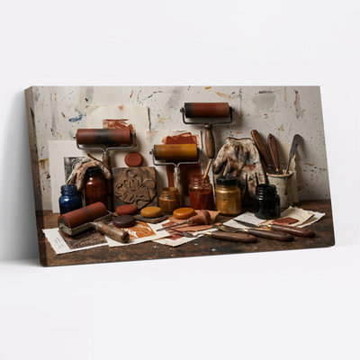 Ensemble de 1 tableau sur toile « Outils artistiques »
