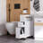 Space-saving Rolling Mdf Cabinet For Bathroom Storage - Sleek White Finish
