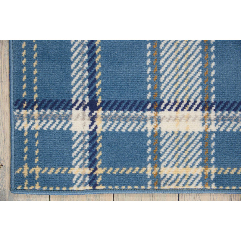 Tapis bleu Bo Bo, Rectangle 5 pi 3 po x 7 pi 3 po