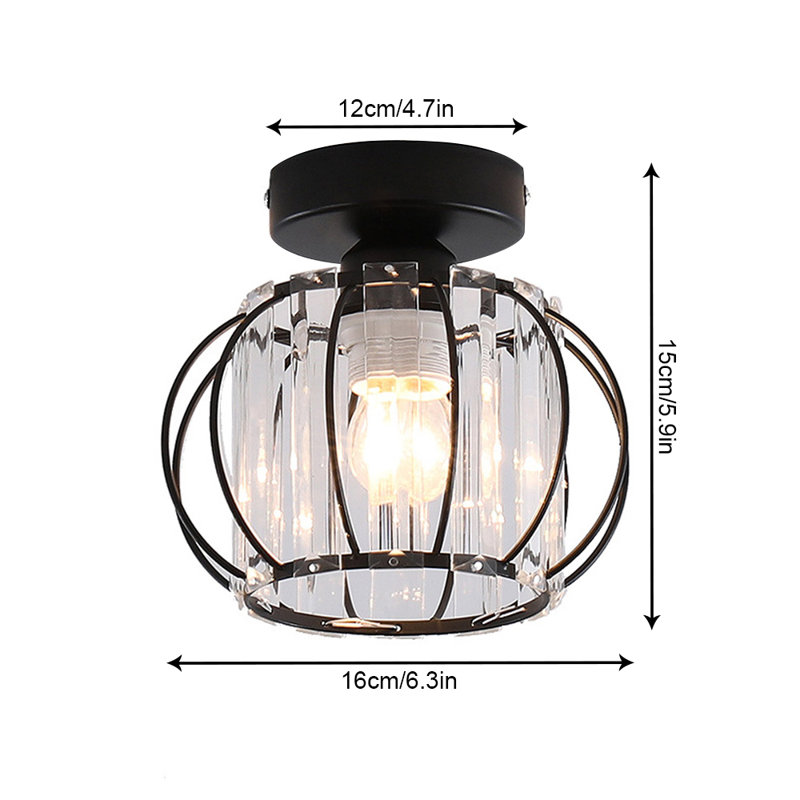 Hallinan 6.3in 60W Modern Mini Crystal Ceiling Light