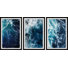 Whole Lot Of Blue - 3 Piece Single Picture Frame Print Set