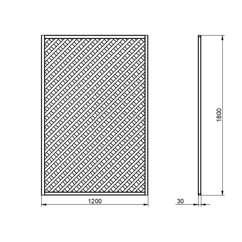 180cm H x 120cm W Wood Lattice Panel Trellis