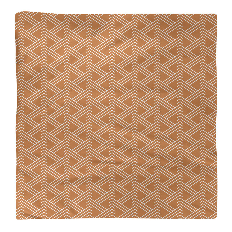 Serviette de table en coton Zig Zag, Orange foncé, H 0,1 po x l 10 po x P 10 po, Polyester sergé