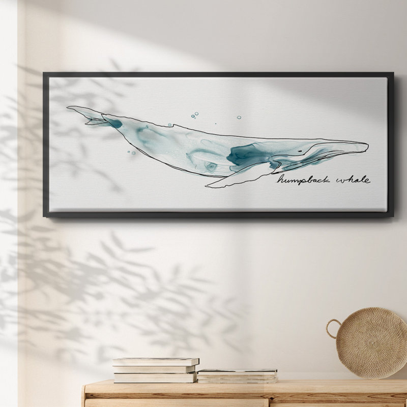 Baleine II - toile encadrée, H 20 po x l 50 po