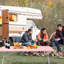 Table pliante portative rose de 8 pi - pour le camping, les pique-niques, les fêtes, imperméable, stable, portable, robuste, imperméable-705449552