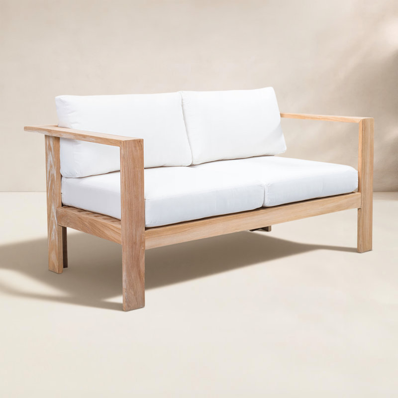 Ando Loveseat with Cushions, Canvas Natural Sunbrella® Canvas