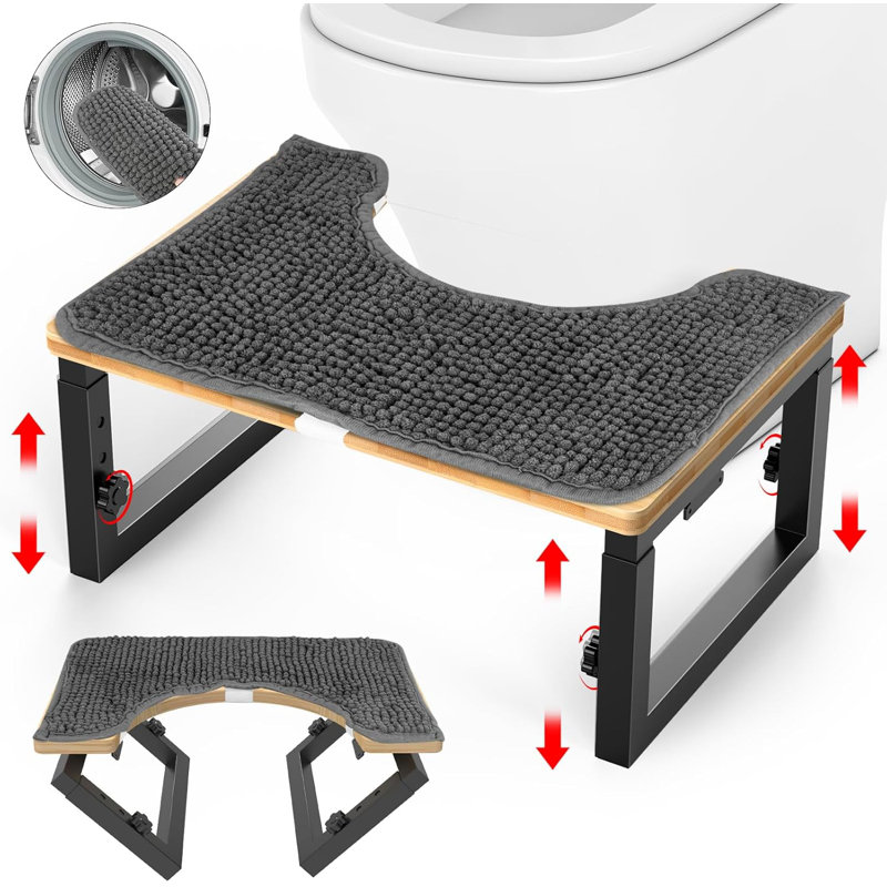 Bamboo Toilet Stool Foldable