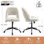 Chaise de bureau Modern Home, chaise de bureau pivotante rembourrée en tissu, chaise de travail sans accoudoirs avec dossier inclinable, chaise de bureau réglable en hauteur avec roulette, beige-1600626057