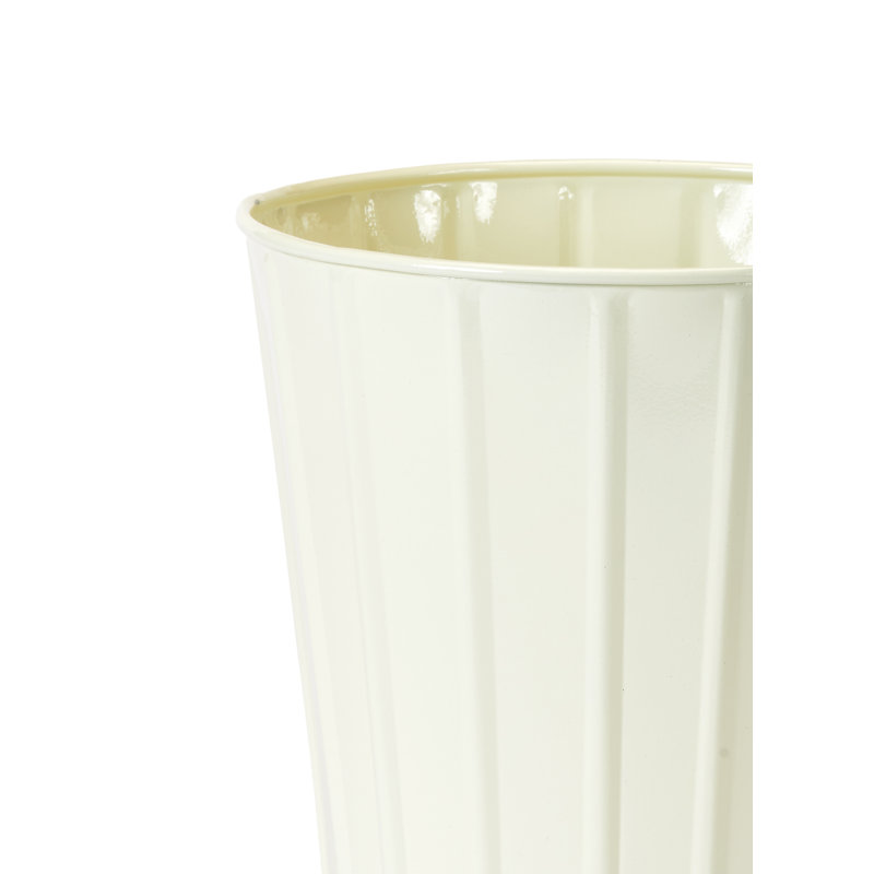 Seau de 7,5 po en métal galvanisé nervuré, ensemble de 3, contenant pour plantes, arrangements floraux, seau à glace ou cadeaux 