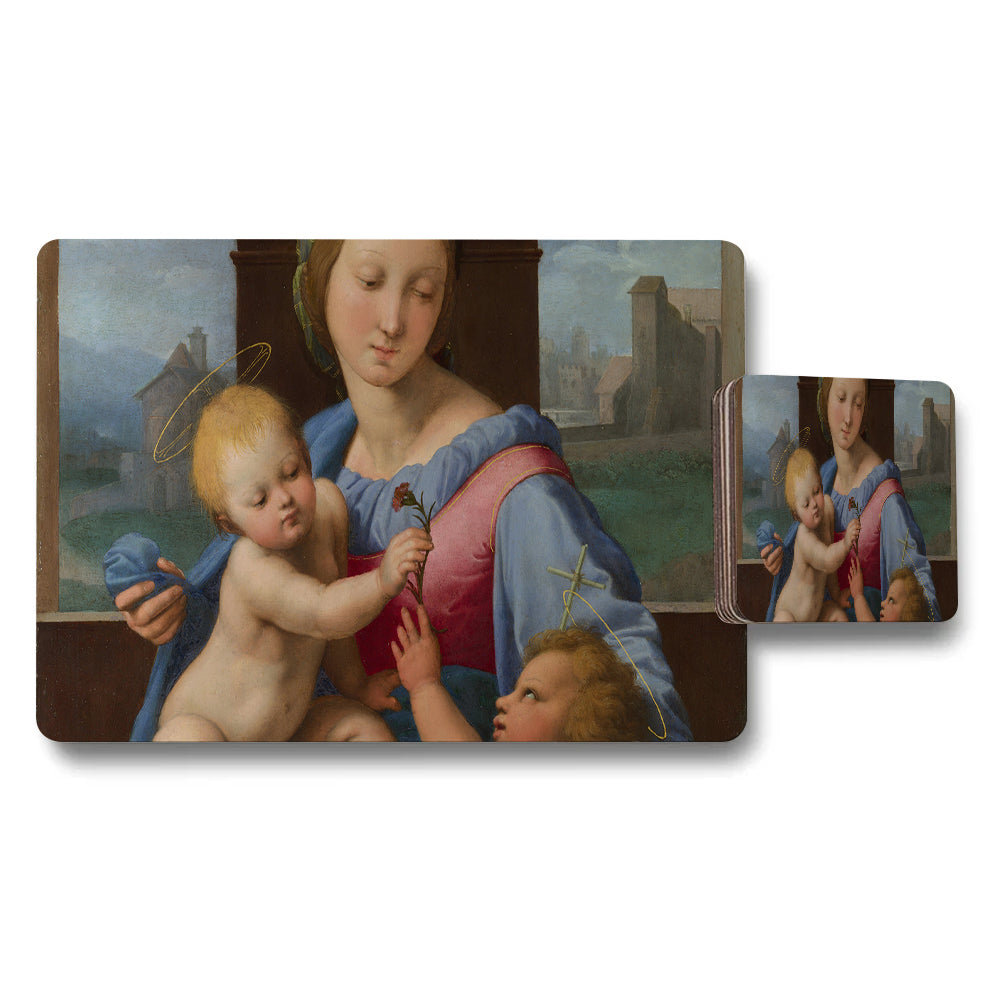 Madonna and Child Placemat and Coaster Set Artwork Print