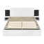 Grand lit plateforme en bois flottant avec table de chevet-2052517981