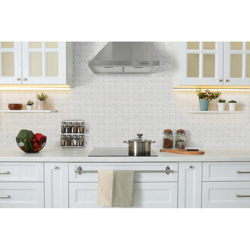 Moonlite Weave 12 in. x 12 in. Matte Porcelain Mosaic Floor and Wall Tile