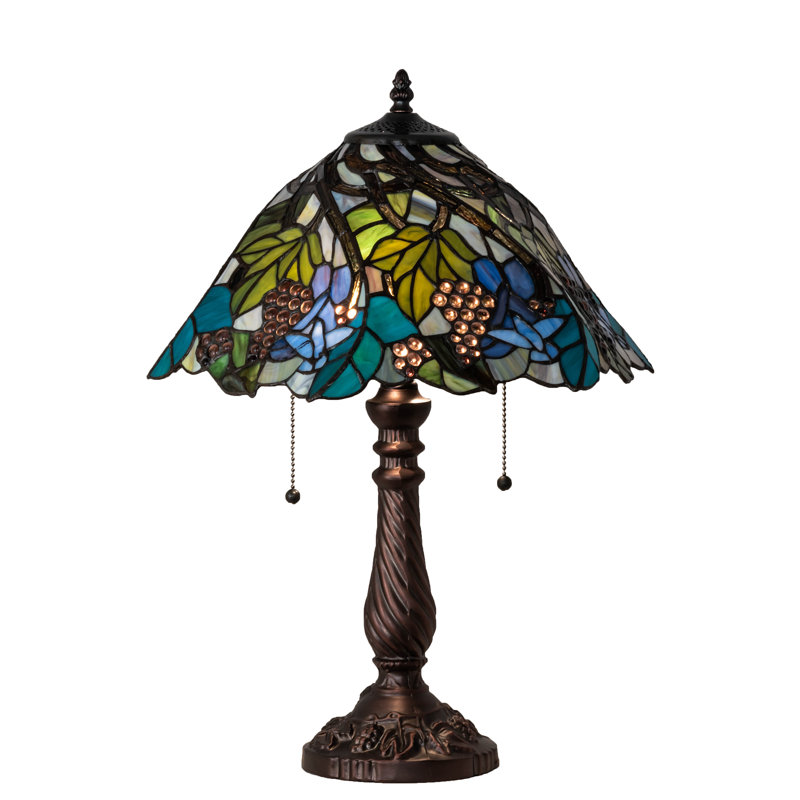 22" High Spiral Grape Table Lamp