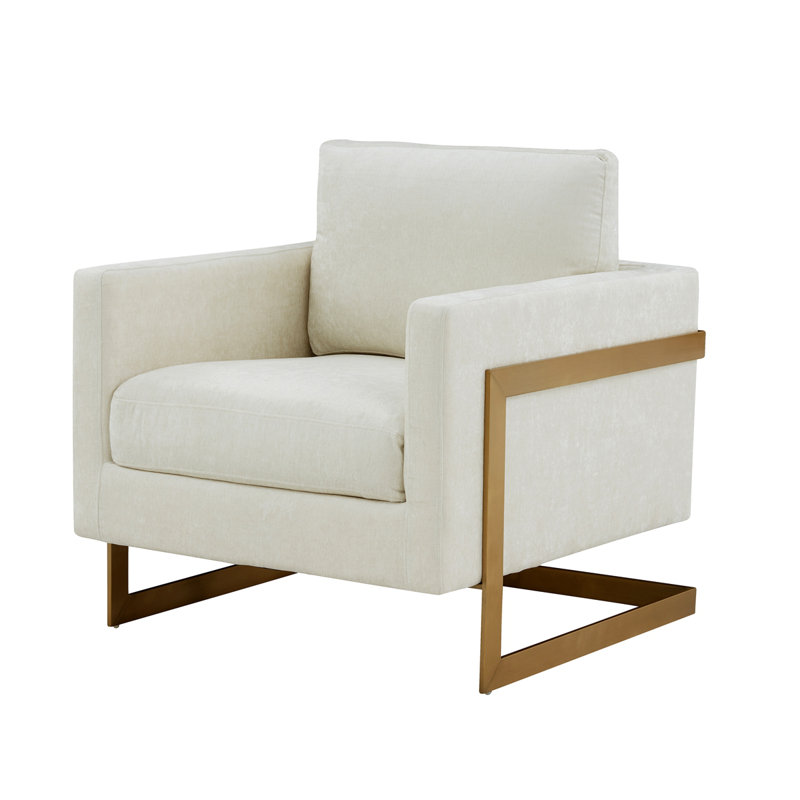 Fauteuil de 34,09 po de large Tyvonne, Or