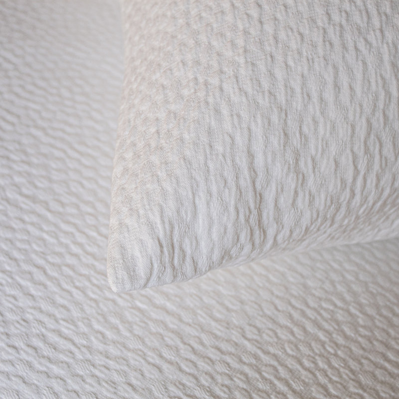 Bubble Matelasse Coverlet, King Coverlet + 3 Euro Shams, White