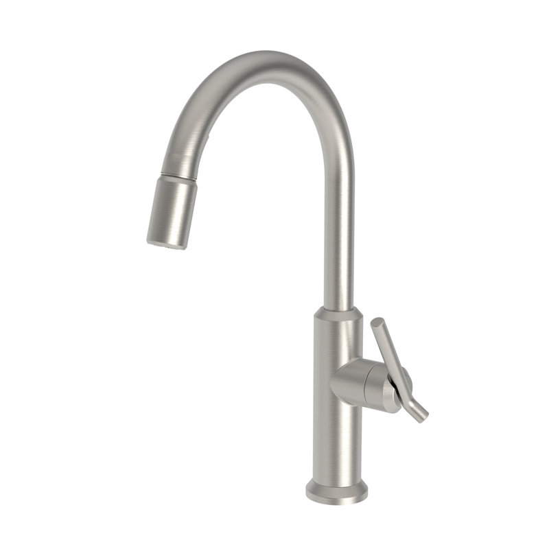 Jeter Single Handle Pull Down Kitchen Faucet, Satin Nickel (PVD)