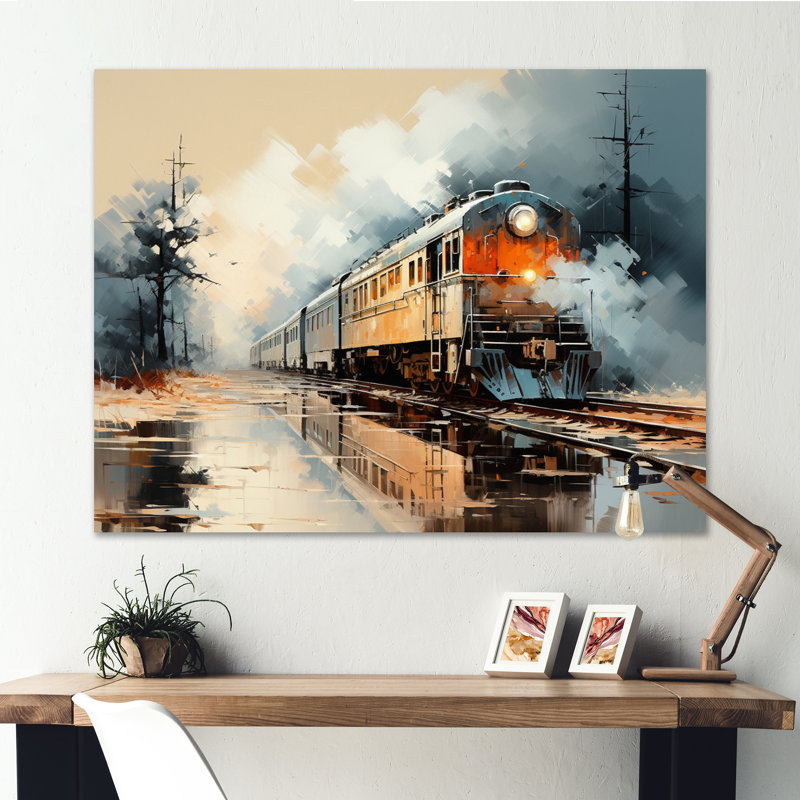 «Abstract Train Sublime Landscape III», reproduction sur toile, Toile tendue, H 24 po x l 32 po x P 1 po