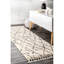 Tapis à motif géométrique blanc cassé Asusus-29217706