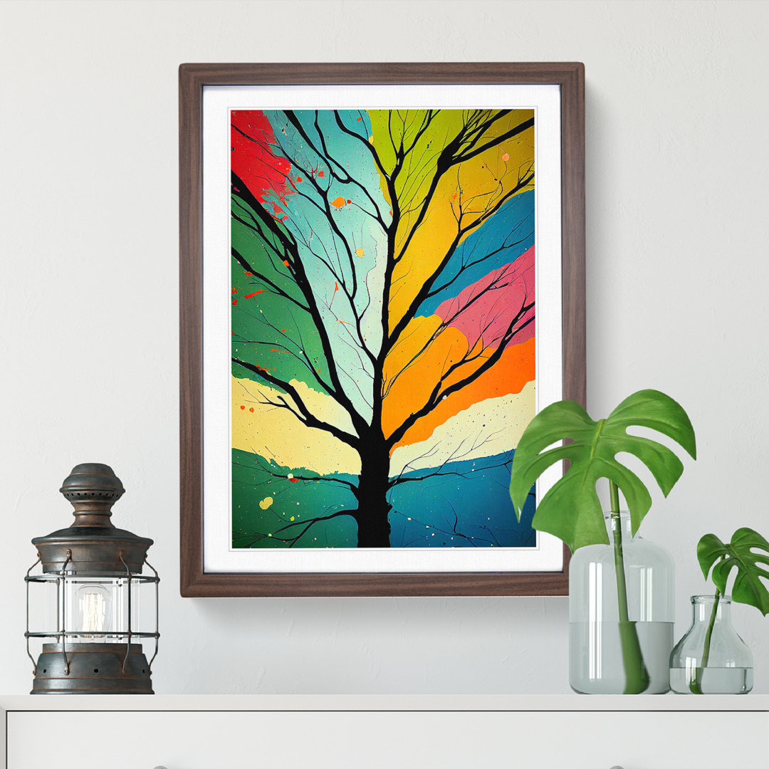 Vibrant Abstract Trees No.3 - Picture Frame Painting