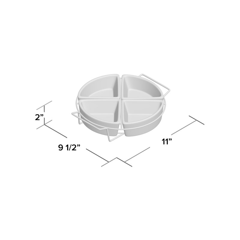 Gracie Oaks Adreena Ceramic Condiment Server