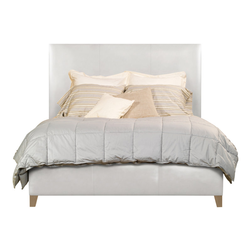 Grace/Griffin Leather Solid Wood Bed, Twin, Hampton, Mont Blanc Caramel