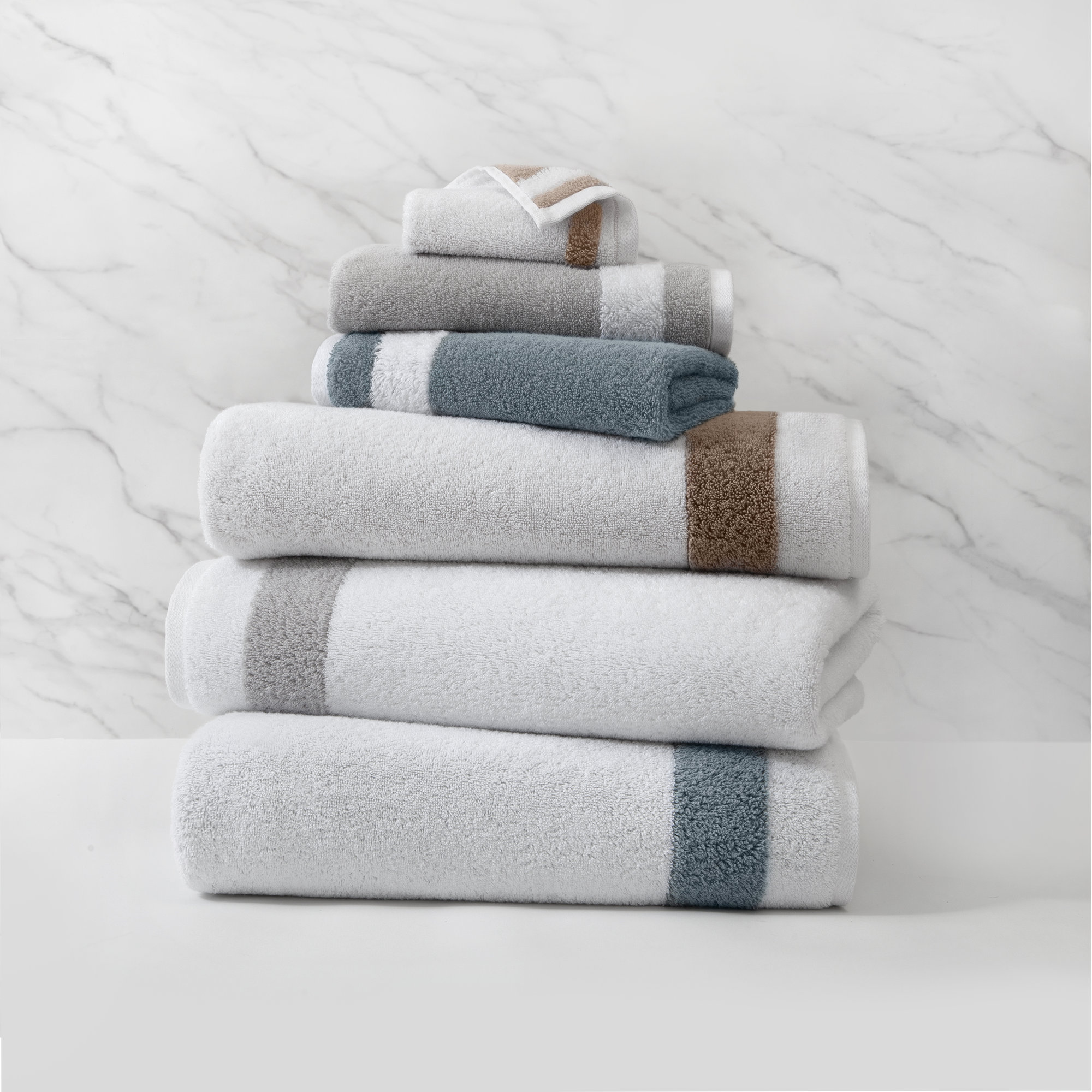 Turkish Cotton Bath Towel, Blue