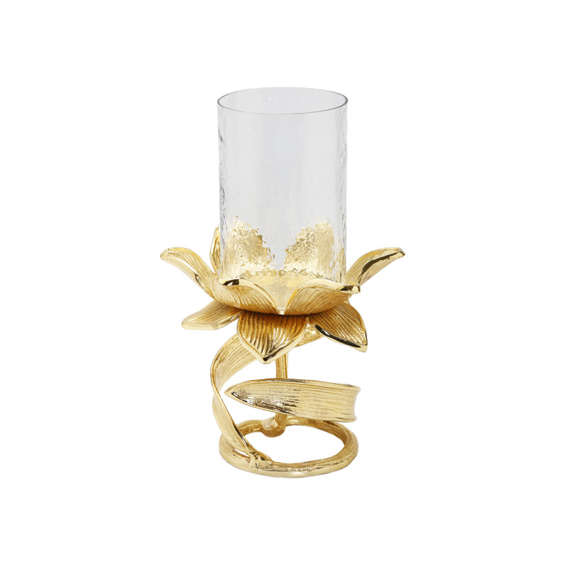 Glass Tabletop Hurricane, 15.75" H x 7.5" W x 7.5" D