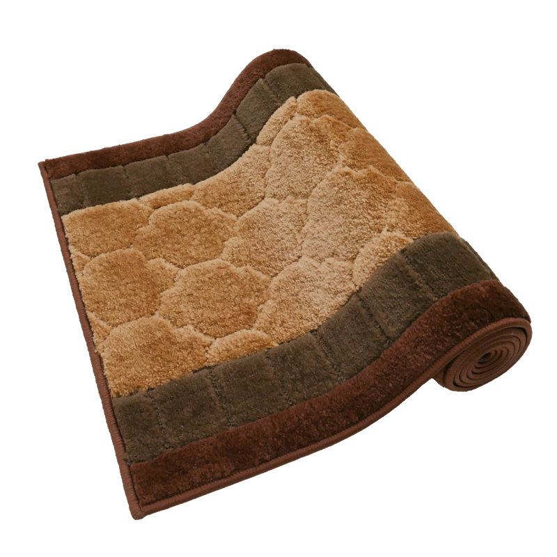 Abstract Trellis Volley Beige Medium Pile Slip Resistant Rugs, Runner 2'2" x 5'