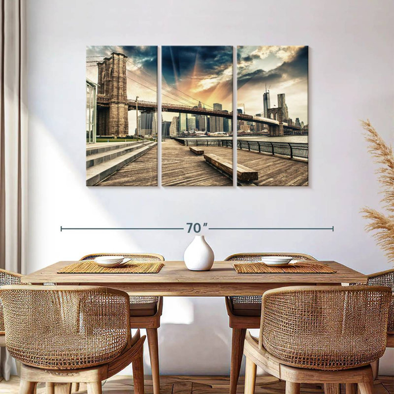 Lilie Dramatic Brooklyn Bridge, 36" H x 57" W