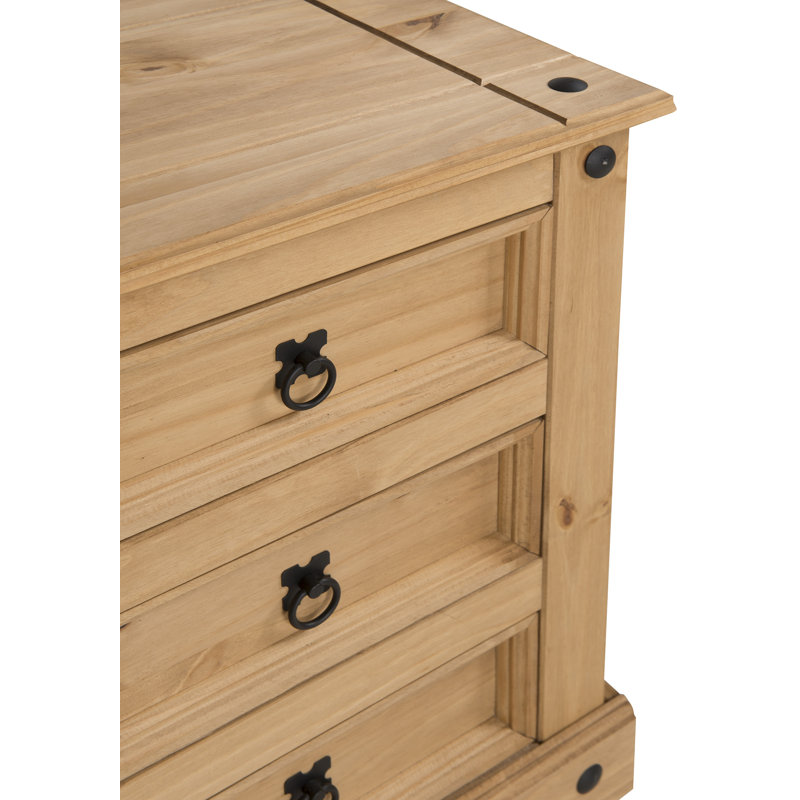 Palmea 53cm W Bedside Table, Antique Wax