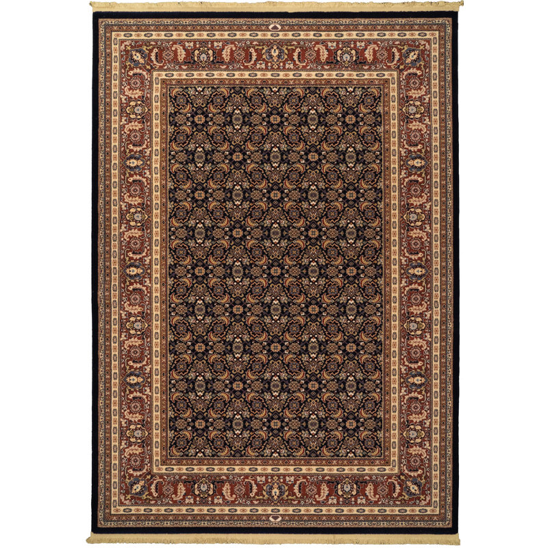 Tapis brun/noir en laine wheeler Cirro, Rectangle 6 pi 7 po x 9 pi 10 po