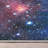  Celestial Space Nebula Modern Abstract Multi Colour Flat-Weave 5'3" x 7'3" Area Rug