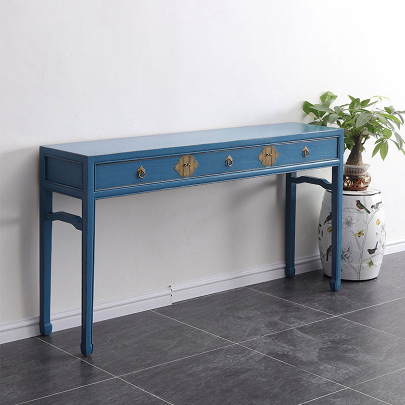 Retro Minimalist Console Table, Blue