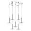 Luminaire suspendu cylindrique à 7 lumières DEL