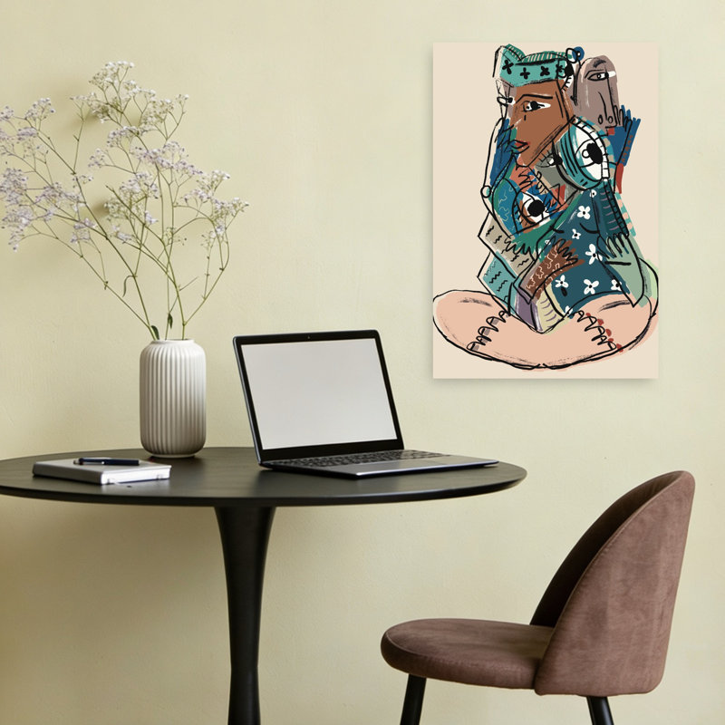 Art mural moderne abstrait, 24" H x 16" W