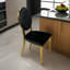Velvet Upholstered Metal Parsons Chair