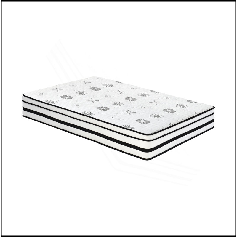 12-Inch Eastern Mattress Highly Breathable Quilted Cover Hybrid Mattress, White, Plush Foam Mattress In A Box, Luxury Comfort Mattress