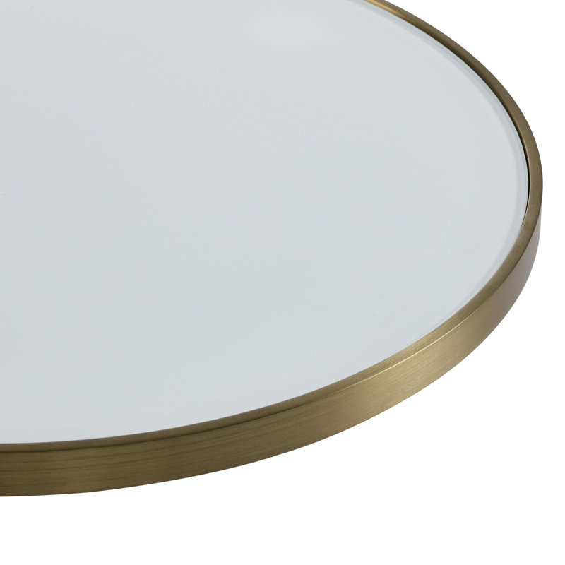 Midas Glass Tray Top End Table, White Top/White Carrara Base