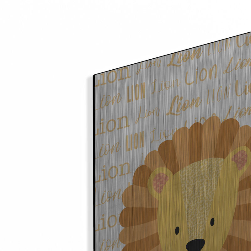 «Baby Lion» par August Larson, August Grove®, art mural en métal, 16 po x 24 po, H 24 po x l 16 po