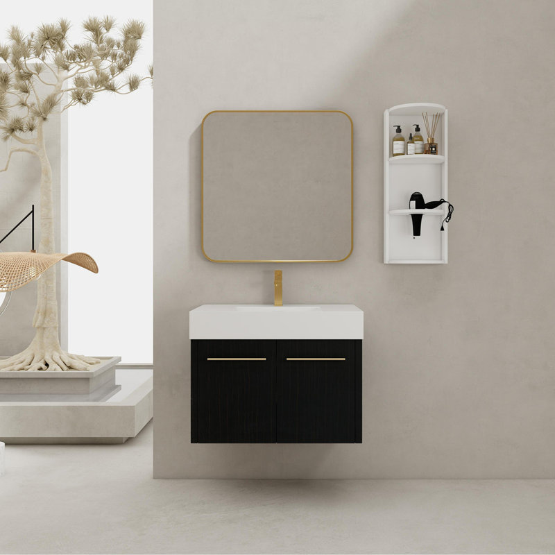 Meuble-lavabo mural avec lavabo, 30"