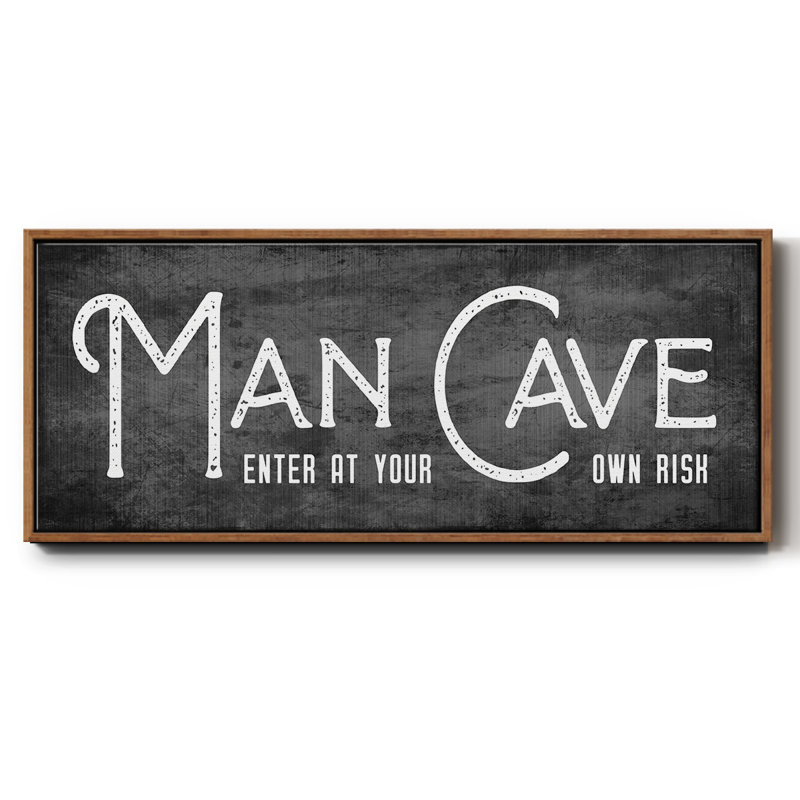 Man Cave- Framed Canvas