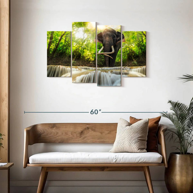 Brampt Waterfall Elephant, 27'' H x 43'' W