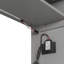 Lit plateforme simple en bois avec bureau, armoire, armoires, tiroirs et tablettes-1139970385