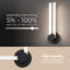 Ensemble de meuble-lavabo et applique murale à DEL 30 po Versa 3000 2100 lumens 5-CCT au choix 2700-3000-3500-4000-5000K en noir mat avec bras réglables à 360 degrés
